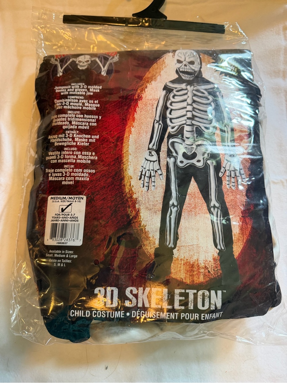 Rubie's Glow in the Dark 3D Skeleton Kids Costume